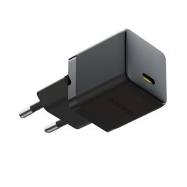   BASEUS PALM hálózati töltő Type-C aljzat (20W, PD gyorstöltő 3.0) FEKETE
