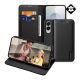 DUX DUCIS HIVO tok álló, valódi bőr (FLIP, oldalra nyíló, asztali tartó, kártyazseb, RFID) FEKETE