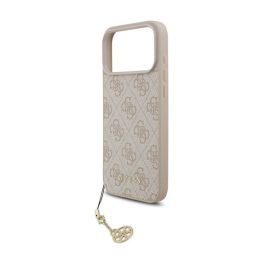 GUESS 4G CHARMS műanyag telefonvédő (textil hátlap, telefondísz) RÓZSASZÍN   GUESS 4G CHARMS műanyag telefonvédő (textil hátlap, telefondísz) RÓZSASZÍN
