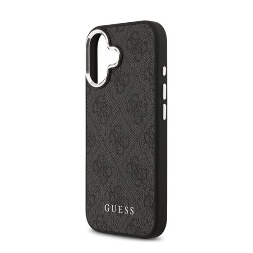 GUESS 4G MAGSAFE szilikon telefonvédő (ütésállóság, műanyag hátlap) FEKETE