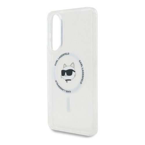 KARL LAGERFELD IML CHOUPETTE HEAD METAL FRAME MAGSAFE szilikon telefonvédő (ütésállóság, kameravédő, MagSafe) ÁTLÁTSZÓ