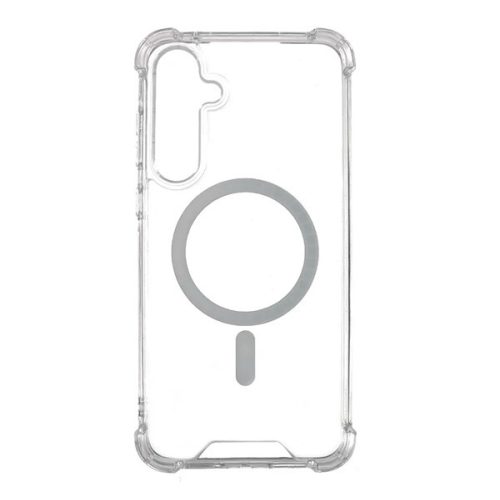 Szilikon telefonvédő (ütésállóság, légpárnás sarok, MagSafe) ÁTLÁTSZÓ