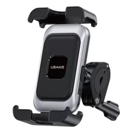   USAMS ZJ08 kerékpáros, rolleres és motoros telefontartó (kormányra rögzíthető, csúszásgátló, 4.7-7.2" méret) FEKETE