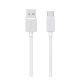 USAMS KY adatkábel (USB - Type-C, 3A, gyorstöltő, 200cm) FEHÉR