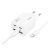 HOCO N56 hálózati töltő 2 USB+2 Type-C aljzat (30W, GaN, PD gyorstöltő 3.0 + Type-C kábel) FEHÉR