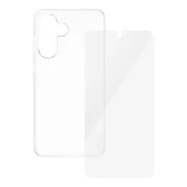   PANZERGLASS CARE FASHION 2IN1 szilikon telefonvédő (ütésállóság, légpárnás keret + képernyővédő üveg) ÁTLÁTSZÓ