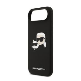 KARL LAGERFELD LIQUID SILICONE DOUBLE HEADS MAGSAFE szilikon telefonvédő (ütésállóság, MagSafe) FEKETE   KARL LAGERFELD LIQUID SILICONE DOUBLE HEADS MAGSAFE szilikon telefonvédő (ütésállóság, MagSafe) FEKETE