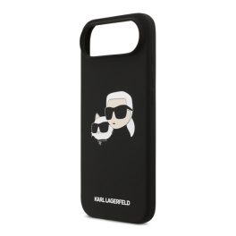   KARL LAGERFELD LIQUID SILICONE DOUBLE HEADS MAGSAFE szilikon telefonvédő (ütésállóság, MagSafe) FEKETE