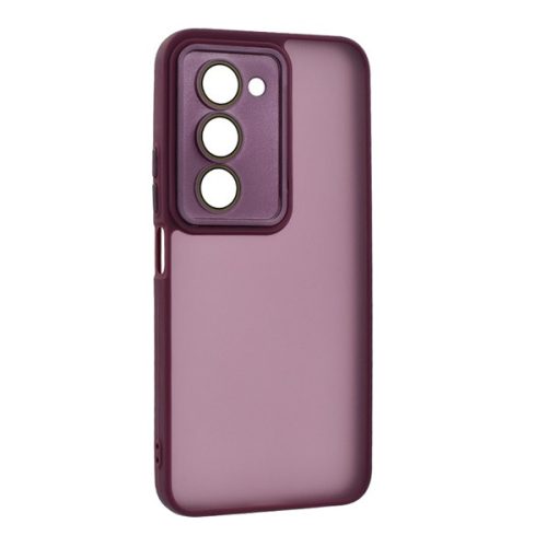 Szilikon telefonvédő (ütésállóság, akril hátlap, kameravédő) LILA