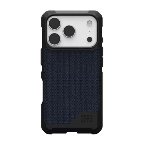 UAG METROPOLIS LT szilikon telefonvédő (erős ütésállóság, MagSafe, szőtt minta) SÖTÉTKÉK