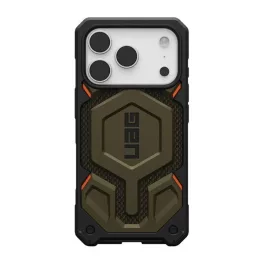   UAG MONARCH PRO szilikon telefonvédő (erős ütésállóság, textil minta, MagSafe) SÖTÉTZÖLD
