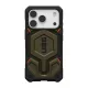 UAG MONARCH PRO szilikon telefonvédő (erős ütésállóság, textil minta, MagSafe) SÖTÉTZÖLD