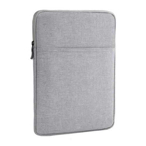 Tok álló, textil (univerzális, ütésálló belső réteg, cipzáras, vízálló, 8" méret) VILÁGOSSZÜRKE