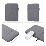 Tok álló, textil (univerzális, ütésálló belső réteg, cipzáras, vízálló, 8" méret) VILÁGOSSZÜRKE