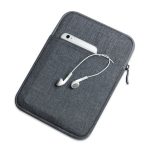 Tok álló, textil (univerzális, ütésálló belső réteg, cipzáras, vízálló, 8" méret) SÖTÉTSZÜRKE