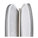 Tok álló, textil (univerzális, ütésálló belső réteg, cipzáras, vízálló, 8" méret) SÖTÉTSZÜRKE