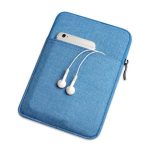 Tok álló, textil (univerzális, ütésálló belső réteg, cipzáras, vízálló, 8" méret) VILÁGOSKÉK