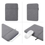 Tok álló, textil (univerzális, ütésálló belső réteg, cipzáras, vízálló, 8" méret) VILÁGOSKÉK