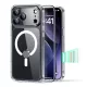 ESR CLASSIC HYBRID szilikon telefonvédő (ütésállóság, légpárnás sarok, MagSafe + képernyővédő üveg) ÁTLÁTSZÓ
