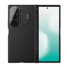   NILLKIN CAMSHIELD PROP szilikon telefonvédő (ütésállóság, átlátszó kameravédő, kitámasztó, csíkos, érintő ceruza) FEKETE