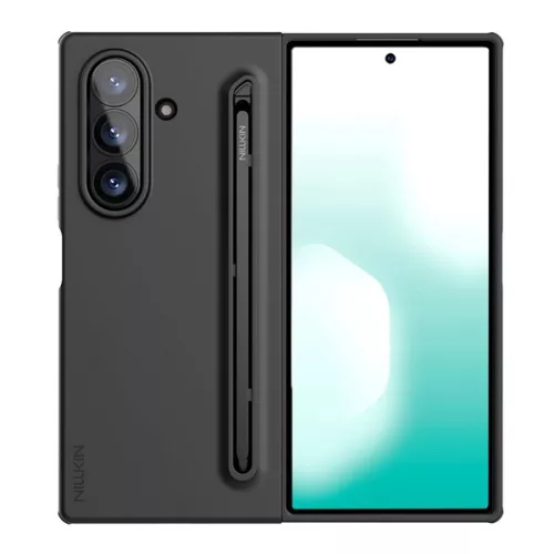 NILLKIN FLEX PURE FOLD szilikon telefonvédő (ultravékony, mikrofiber plüss belső, matt + érintő ceruza) FEKETE