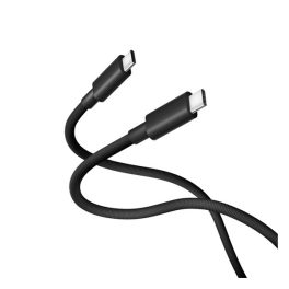   XIAOMI adatkábel (Type-C - Type-C, 6A, gyorstöltő, cipőfűző, 100cm) FEKETE