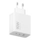 XIAOMI hálózati töltő USB+2 Type-C aljzat (90W, gyorstöltő) FEHÉR