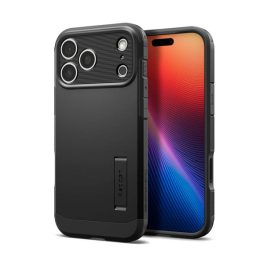 SPIGEN TOUGH ARMOR MAG T műanyag telefonvédő (ütésállóság, kitámasztó, MagSafe) FEKETE   SPIGEN TOUGH ARMOR MAG T műanyag telefonvédő (ütésállóság, kitámasztó, MagSafe) FEKETE