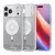 SPIGEN ULTRA HYBRID MAG műanyag telefonvédő (ütésállóság, légpárnás keret, MagSafe) EZÜST