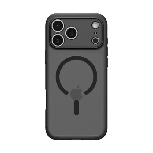 SPIGEN ULTRA HYBRID MAG műanyag telefonvédő (ütésállóság, légpárnás keret, matt, MagSafe) FEKETE