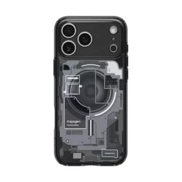   SPIGEN ULTRA HYBRID ZERO ONE műanyag telefonvédő (ütésállóság, légpárnás keret, MagSafe) FEKETE