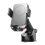 JOYROOM JR-ZS241S autós tartó (15W, tapadókorongos, műszerfalra, automata, wireless, 360°, 68-95mm széles) FEKETE