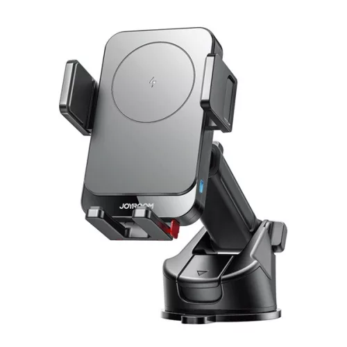 JOYROOM JR-ZS241S autós tartó (15W, tapadókorongos, műszerfalra, automata, wireless, 360°, 68-95mm széles) FEKETE