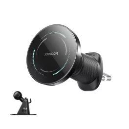   JOYROOM JR-ZS502 autós tartó (műszerfalra, szellőzőre, öntapadó, 360°, 15W, wireless, mágneses) FEKETE