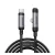 JOYROOM S-A56 ENJOYX SERIES adatkábel (Type-C - lightning, 30W, gyorstöltő, 90 fokos, cipőfűző, 120cm) FEKETE