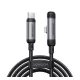 JOYROOM S-A56 ENJOYX SERIES adatkábel (Type-C - lightning, 30W, gyorstöltő, 90 fokos, cipőfűző, 120cm) FEKETE