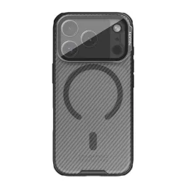   NILLKIN CAMSHIELD PRO MAGNETIC műanyag telefonvédő (ütésállóság, kameravédő, mágneses, csíkos) ÁTLÁTSZÓ/FEKETE