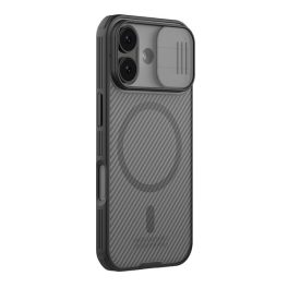   NILLKIN CAMSHIELD PRO MAGNETIC műanyag telefonvédő (ütésállóság, kameravédő, mágneses, csíkos) ÁTLÁTSZÓ/FEKETE