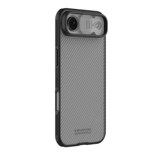 NILLKIN CAMSHIELD PRO szilikon telefonvédő (ütésállóság, kameravédő, csíkos) ÁTLÁTSZÓ/FEKETE