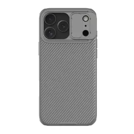   NILLKIN CAMSHIELD PRO szilikon telefonvédő (ütésállóság, kameravédő, csíkos) TITÁNSZÜRKE