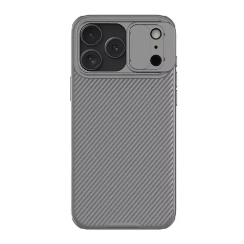 NILLKIN CAMSHIELD PRO szilikon telefonvédő (ütésállóság, kameravédő, csíkos) TITÁNSZÜRKE