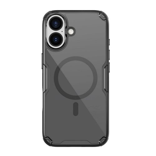 NILLKIN NATURE PRO MAGNETIC műanyag telefonvédő (ütésállóság, légpárnás sarok, MagSafe) FEKETE