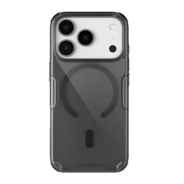   NILLKIN NATURE PRO MAGNETIC műanyag telefonvédő (ütésállóság, légpárnás sarok, MagSafe) FEKETE