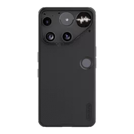   NILLKIN SUPER FROSTED PRO műanyag telefonvédő (ütésállóság, gumírozott, érdes felület) FEKETE