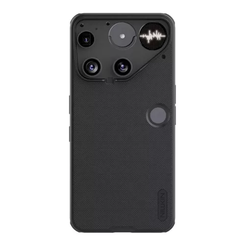 NILLKIN SUPER FROSTED PRO műanyag telefonvédő (ütésállóság, gumírozott, érdes felület) FEKETE