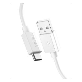   SPIGEN ESSENTIAL EB6010AC adatkábel (USB - Type-C, 60W, PD gyorstöltő, 100cm) FEHÉR