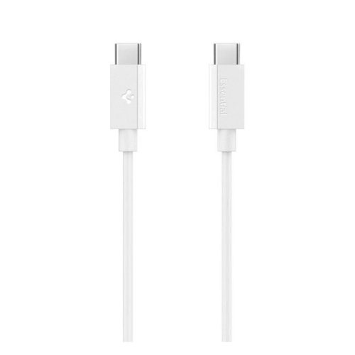 SPIGEN ESSENTIAL EB6010CC adatkábel (Type-C - Type-C, 60W, PD gyorstöltő, 100cm) FEHÉR