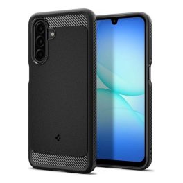   SPIGEN RUGGED ARMOR szilikon telefonvédő (ütésállóság, légpárnás sarok, karbon minta) FEKETE
