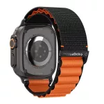 SPIGEN WBF1 pótszíj (egyedi méret, nagy, textil, állítható) FEKETE/NARANCSSÁRGA