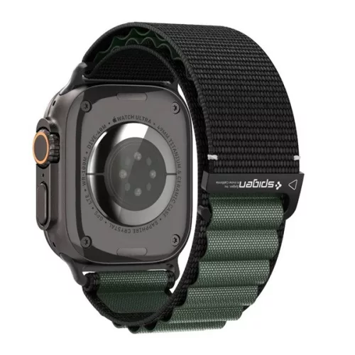 SPIGEN WBF1 pótszíj (egyedi méret, nagy, textil, állítható) FEKETE/SÖTÉTZÖLD
